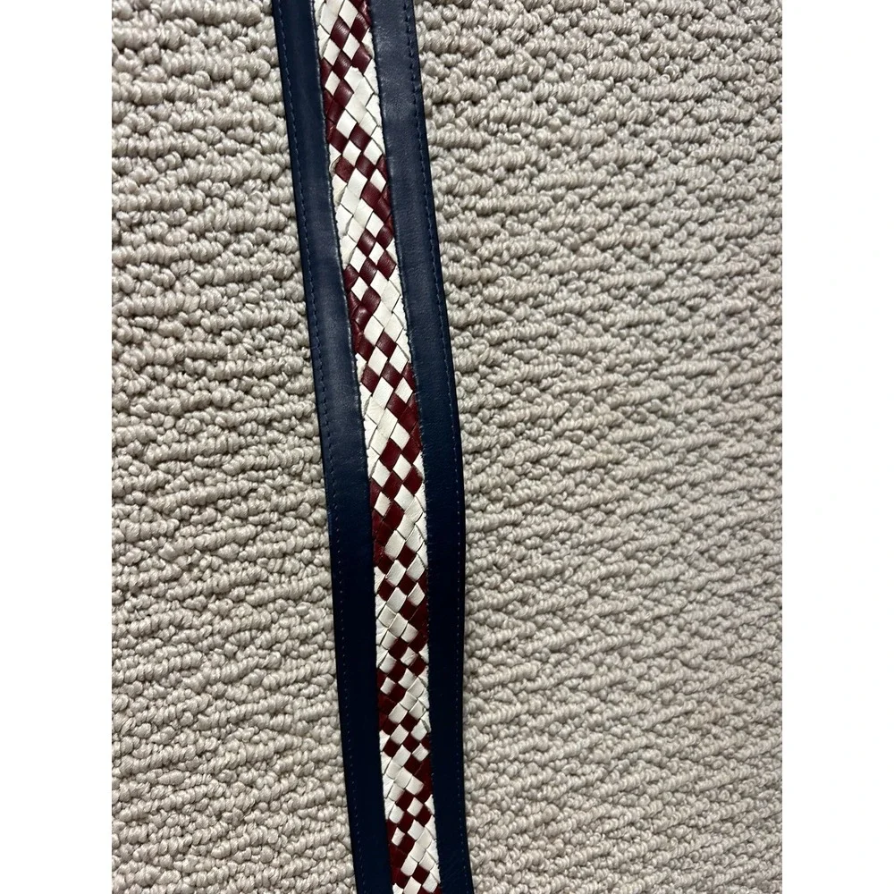 Vintage Wide Navy Steerhide Belt - 38‎ Inches Waist Size 32-34